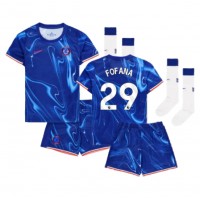 Camisa de Futebol Chelsea Wesley Fofana #29 Equipamento Principal Infantil 2024-25 Manga Curta (+ Calças curtas)